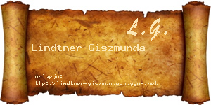 Lindtner Giszmunda névjegykártya